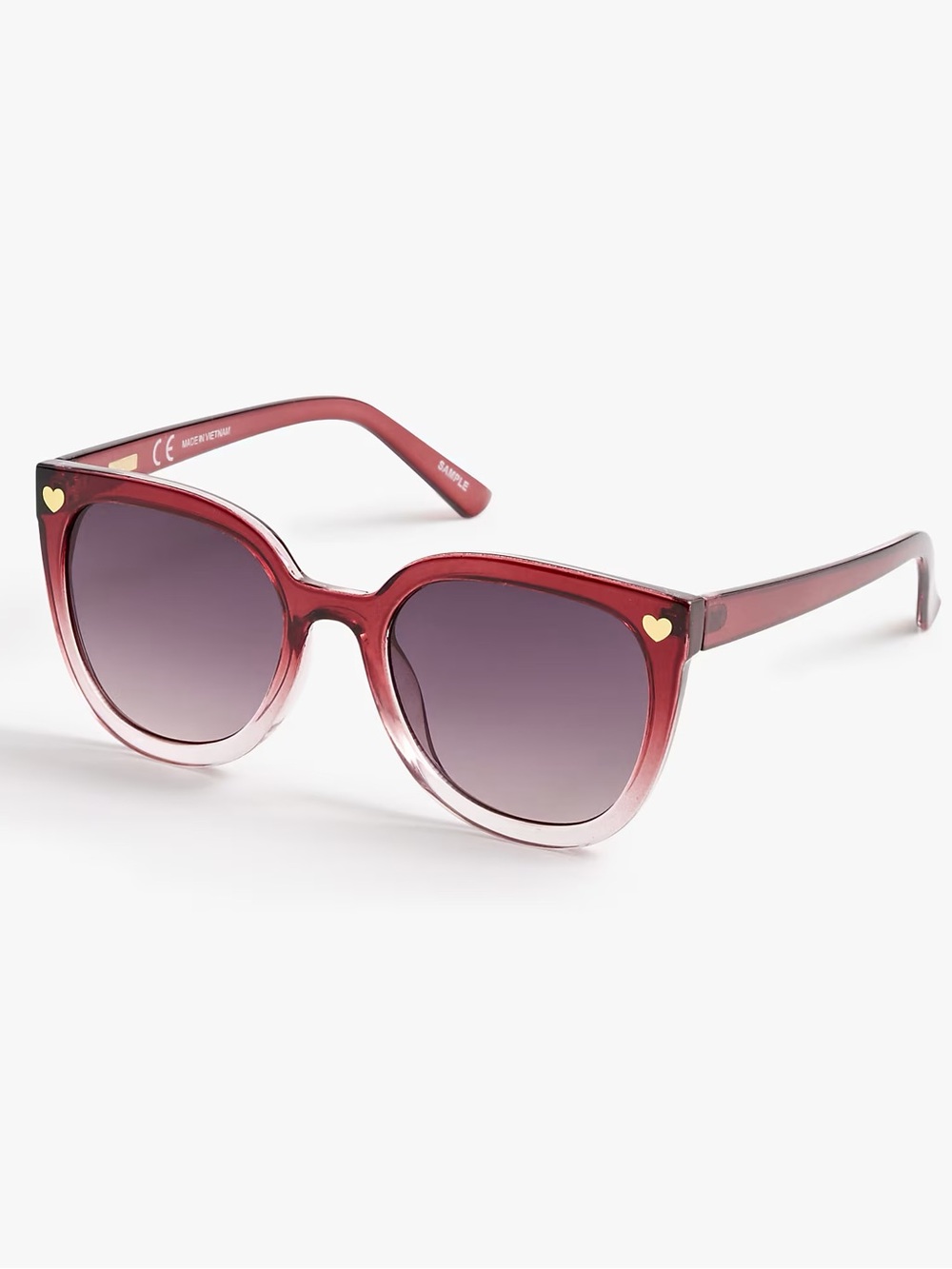 J. Crew Ombre Sunglasses with Gold Heart Detail NWT